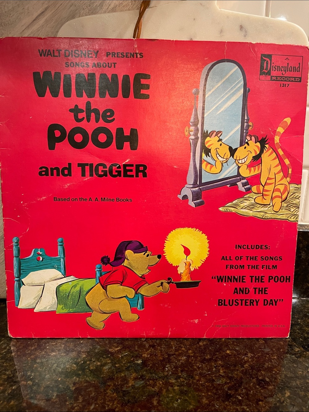 Walt Disney Winnie the Pooh and Tigger Vinyl Record